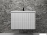 Symbolite Тумба под умывальник Стокгольм 80 Classic Push 2 ящика (подвесная, белый рифленый софт)