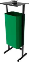 Уличная урна Allerd Стандарт 50л с пепельницей (зеленый)
