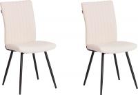 Стул TetChair Monte Carlo Trend (велюр, молочный/черный, 2 шт)