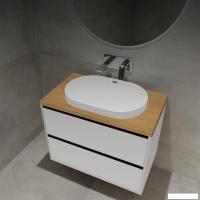 ЗОВ Тумба с умывальником Парма 70 P70LWP0MWMC1B-HPL38T6002 (белый матовый)