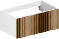 ЗОВ Тумба под умывальник Кито 100 K100LW0MRM (белый/тростник)