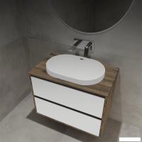 ЗОВ Тумба с умывальником Парма 80 P80LA0MWMC1B-LDSPA6002 (аттик/белый матовый)