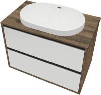 ЗОВ Тумба с умывальником Парма 70 P70LA0MWMC1B-LDSPA6002 (аттик/белый матовый)