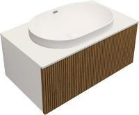 ЗОВ Тумба с умывальником Кито 70 K70LW0MRM-LDSPW6002 (белый/тростник)