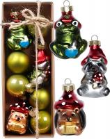 Елочная игрушка Inge's Christmas Лягушка, енот, еж 66359P003_1 (8шт)