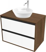 ЗОВ Тумба под умывальник Парма 80 P80LA0MWMC1B-LDSPA (аттик/белый матовый)