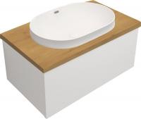 ЗОВ Тумба с умывальником Кито 80 K80LW0MWM-HPL38T6002 (белый матовый)