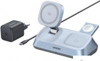 Беспроводное зарядное Ugreen MagFlow 3-in-1 W711 55677 (голубой)
