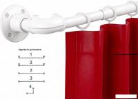 Карниз для штор UG Home Раздвижной 1-рядный 1КМ-У-49-360-БЛ (белый, 0.49-3.6м)