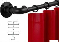 Карниз для штор UG Home Раздвижной 1-рядный 1КМ-У-49-360-Ч (черный, 0.49-3.6м)