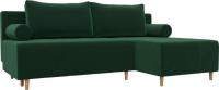 Угловой диван Лига диванов Лига-102 универсальный 134791 (велюр Seven 626 зеленый)