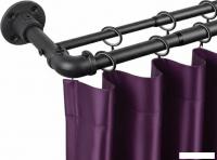 Карниз для штор UG Home Раздвижной 2-рядный 2КМ-367-Ч (черный, 1.5-3.67м)