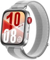 Умные часы Huawei Watch FIT 4 (серебристый, с серым нейлоновым ремешком, международная версия)