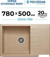 Кухонная мойка Polygran Deka 780 (песочный)