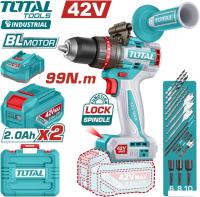 Ударная дрель-шуруповерт Total TIDLI429982 (с 2-мя АКБ, кейс)