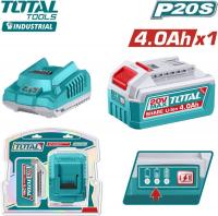 Аккумулятор с зарядным устройством Total TFBCPK1012 (20В/4 Ah + 20В)