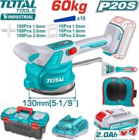 Стеклодомкрат (присоска для стекла и плитки) Total TTVLI20018 (с 1-им АКБ, кейс)