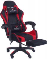 Игровое (геймерское) кресло Calviano 1584 (велюр, черный/красный)