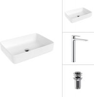 Умывальник Lauter 21487-50 + Reef 21CK8678C с донным клапаном 21190CH (хром)