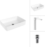 Умывальник Lauter 21487-50 + Rio 21AM12672 с донным клапаном 21190CH (хром)