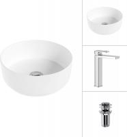 Умывальник Lauter 21499-31 + Cascade 21СК0655C с донным клапаном 21190CH (хром)