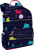 Детский рюкзак Grizzly Кошечки на синем RK-678-1 (синий)