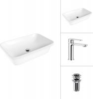 Умывальник Lauter 21370 + Moon 21СK691C с донным клапаном 21190CH (хром)