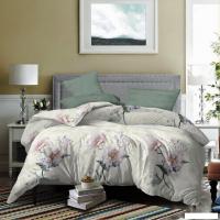 1.5-спальный комплект постельного белья Luxsonia Шагане Поплин 1.5сп 70x70 Эф220 (на резинке)