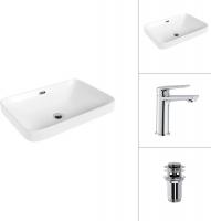 Умывальник Lauter 21441B + Sky 21CK533C с донным клапаном 21190CH (хром)