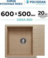 Кухонная мойка Polygran Deka 600 (песочный)