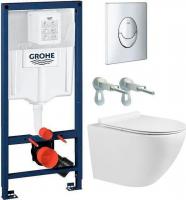 Унитаз подвесной Grado GD-W203T + GROHE Rapid SL 38721001 (с кнопкой смыва)
