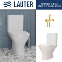 Унитаз напольный Lauter W224 2110224 + гигиенический душ Sano 21LT1294GL (горизонтальный выпуск)