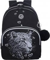 Школьный рюкзак Grizzly RG-660-4 (черный/серебряный)