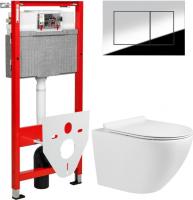 Унитаз подвесной Grado GD-W203T + TECE Kit 9400412 (с кнопкой смыва)