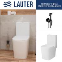 Унитаз напольный Lauter W09 P-TRAP 21900002 + гигиенический душ Daze 21GN3132BM (горизонтальный выпу