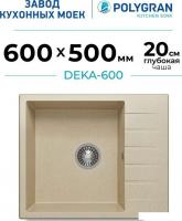 Кухонная мойка Polygran Deka 600 (опал)