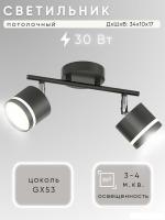 Припотолочная люстра Aitin Pro X4505/2 (черный/хром)