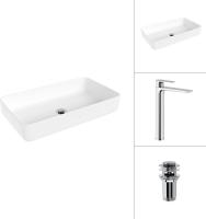 Умывальник Lauter 21487-60 + Reef 21CK8678C с донным клапаном 21190CH (хром)