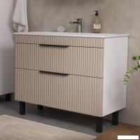 Volna Тумба с умывальником Lotty 100.2Y Pulsus + Pulsus 100 (латте, напольная)