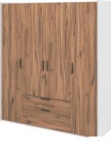 Шкаф распашной Elva Эссен NEM04HP-4D2S-2040/610/2310 (31) (белый матовый/дуб элисон)