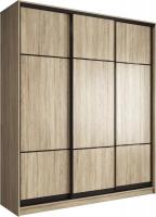 Шкаф-купе Евва АЭП ШК.3 03 18 SSG.03 (дуб сонома/дуб сонома/венге глянец)