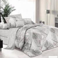 1.5-спальный комплект постельного белья Luxsonia Фреска Поплин 1.5сп 70x70 Эф220 (на резинке)