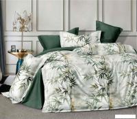 Евро комплект постельного белья Камиса Евро 50х70 КПП-Е/50 (поплин, зелень)
