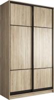 Шкаф-купе Евва АЭП ШК.2.03 120 SSG.03 (дуб сонома/дуб сонома/венге глянец)
