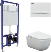 Унитаз подвесной Berges Wasserhaus Ventas + Visam Slim 525 EX-043310 (с сиденьем)