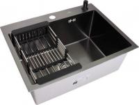 Кухонная мойка Wisent WS-36045В/GER013 (с сифоном, дозатором и колландером)