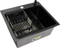 Кухонная мойка Wisent WS-35044BD/GER013 (с сифоном, дозатором и коландером)