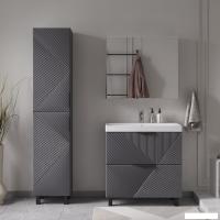 Volna Тумба с умывальником Geometry 80.2Y 9696 + Lake 80 (графит)
