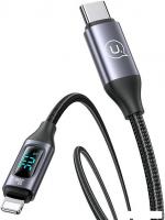 Кабель Usams US-SJ667 USB Type-С - Lightning (1.2 м, черный)