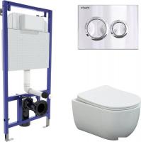 Унитаз подвесной Berges Wasserhaus Ventas Rimless + Visam Slim 525 EX-043241 (с сиденьем)